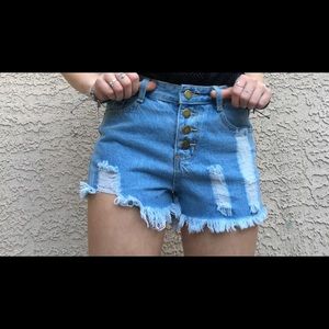 Denim shorts